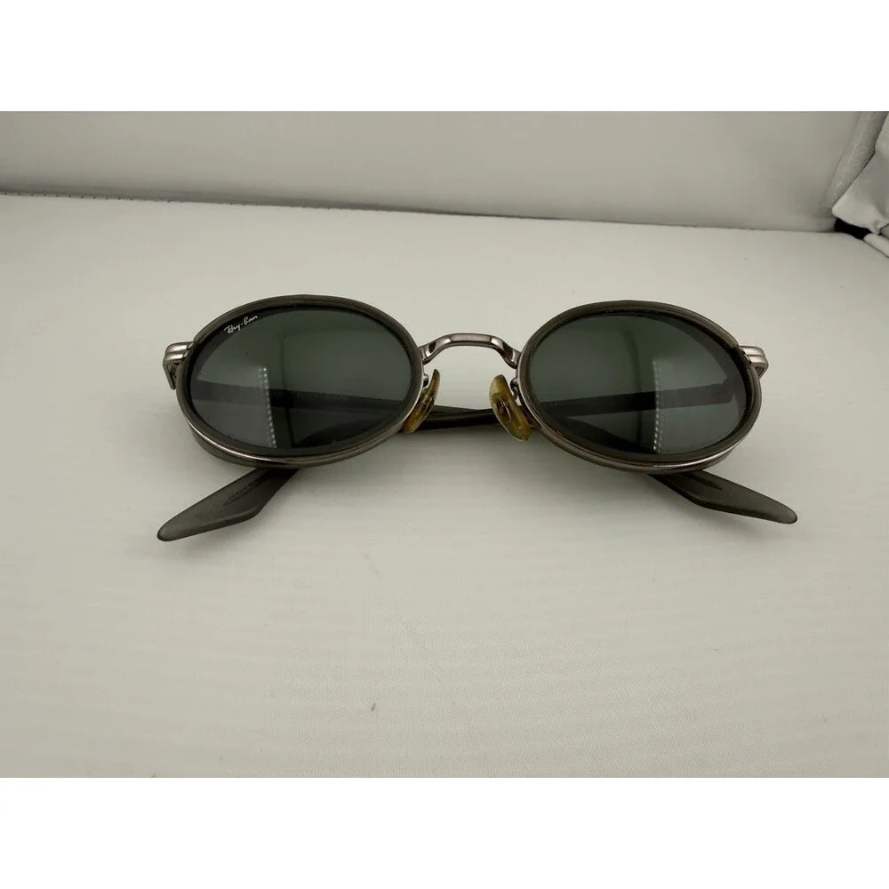 VINTAGE RAY-BAN RB3037 W2813 GRAYISH/GUNMETAL G15 UV SIDE-CUPS DINERS SUNGLASSES